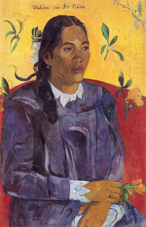 Paul Gauguin Woman with a Flower (nn03) china oil painting image